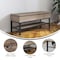 Flash Furniture Entryway Storage Bench with Lower Shelf Perfect for Entryway, Mudroom, or Bedroom in Gray Wash ZG-075-GY-GG - alternate 8